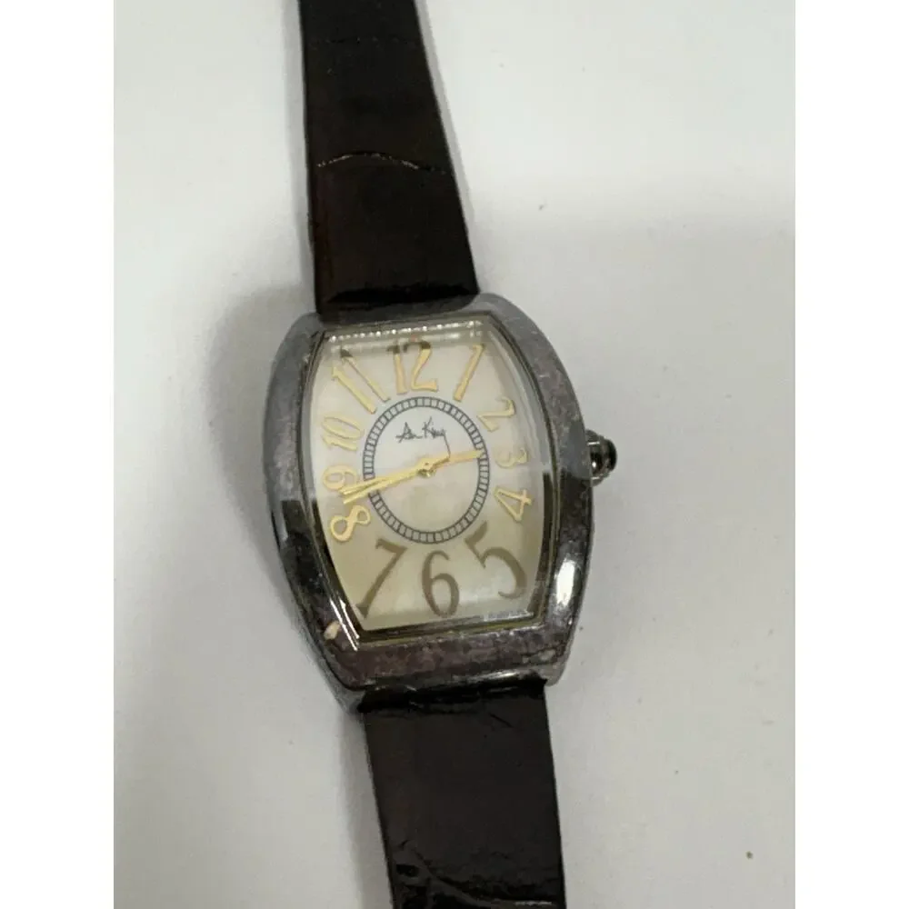Ann King Embrace The Moment Sterling Silver 925 Watch Black Band Need Battery